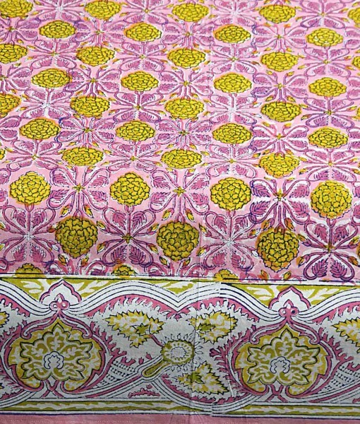 Light In Weight Cotton Hand Block Printed Bed Sheet