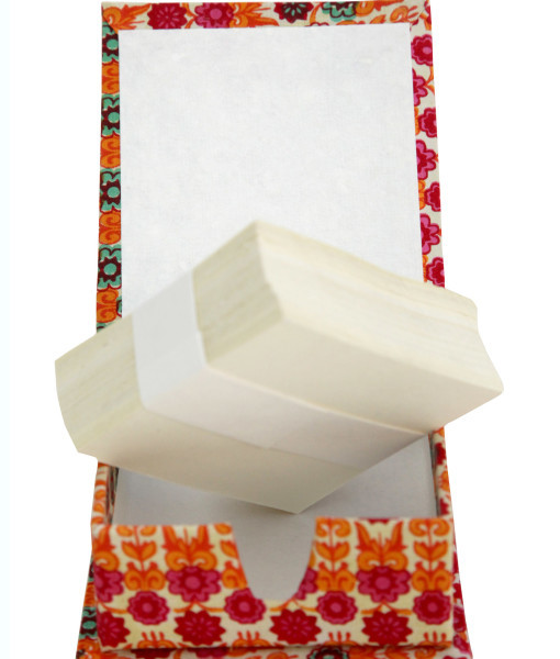 Light In Weight Floral Printed Slip Box With 150 Handmade Paper Note Slips