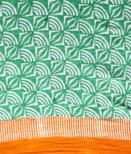 Washable Hand Block Printed Saree