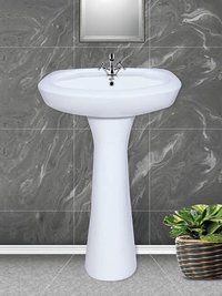 White Wash Basin With Pedestal