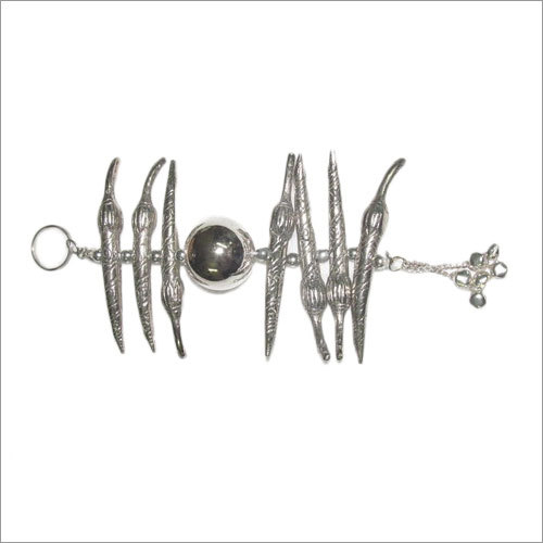 Nazar Battu - Silver, 30-50 Grams | Antique Imitation Design, Polished Finish, Hinduism Theme for Home Decoration