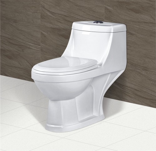 व्हाइट सिरेमिक वन पीस वाटर क्लोज़ेट
