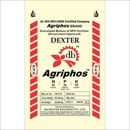 Agriphos Brand Mix Npk 20:20:00 Granular Fertilizer