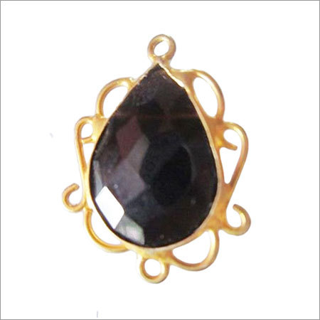 पीयर 1 पीस ब्लैक ओनिक्स फेसेटेड आलमंड पाव बेज़ेल