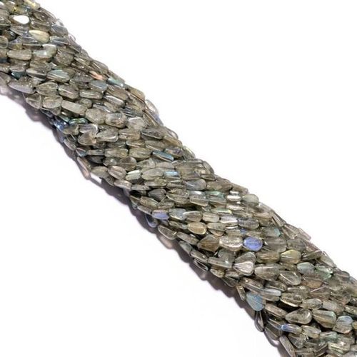 फ़िरोज़ा 13 इंच लैब्राडोराइट नाशपाती 4X6 मिमी से 4X7 मिमी मोती सिंगल स्ट्रैंड