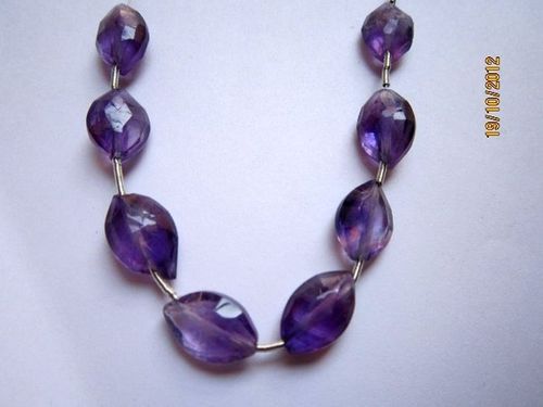 वायलेट 8 पीस अफ्रीकी एमेथिस्ट 6X12 एमएम से 8X15 एमएम फेसेटेड मार्क्वेस बीड्स जेमस्टोन