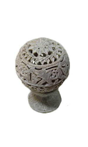Soapstone Carved Bowl Shape Candle Stand