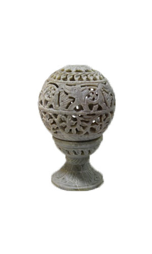 Soapstone Carved Bowl Shape Candle Stand