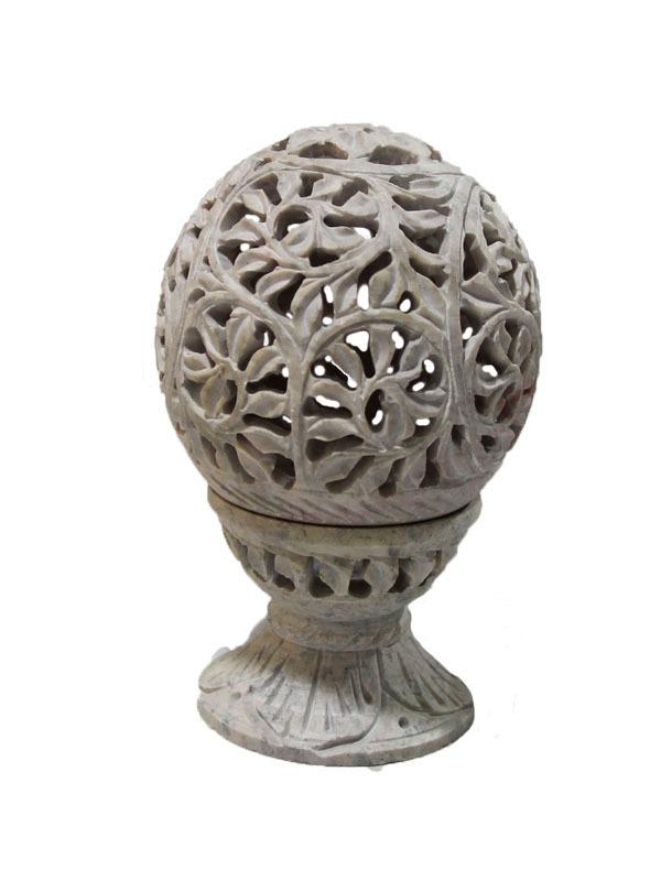 Soapstone Carved Bowl Shape Candle Stand