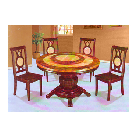 गोल संगमरमर काDining Table