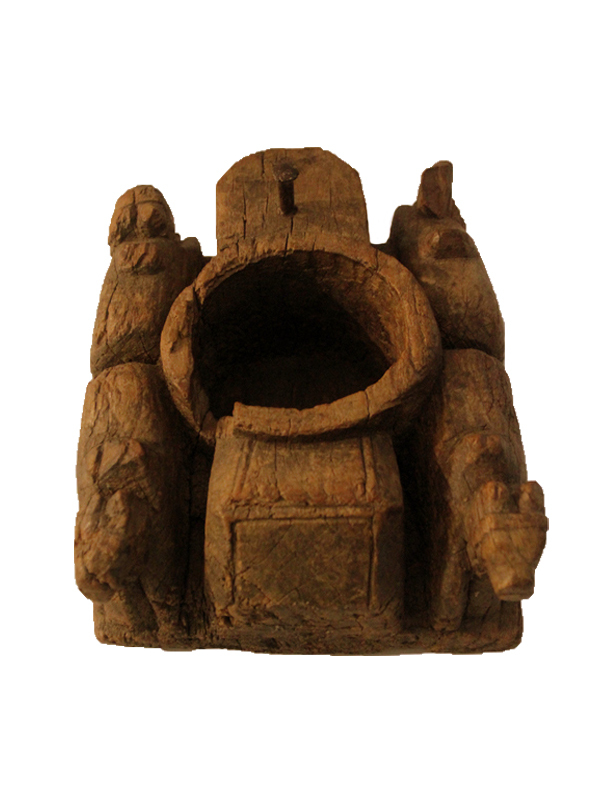 Wooden Cow Stand / Tikka Pot