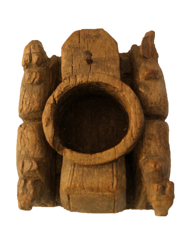 Wooden Cow Stand / Tikka Pot