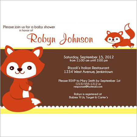 Printed Invitation Card