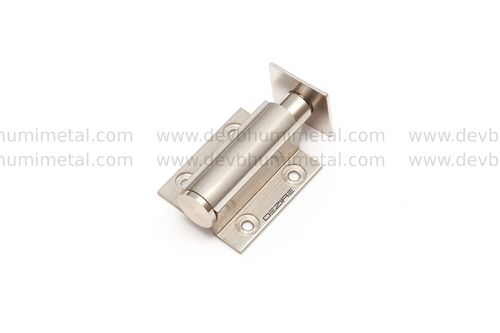 Brass Door Push Magnet - Round 50mm Length, 22mm Diameter, Golden Polished Finish | Reliable Magnetic Security, Maintenance-Free Installation