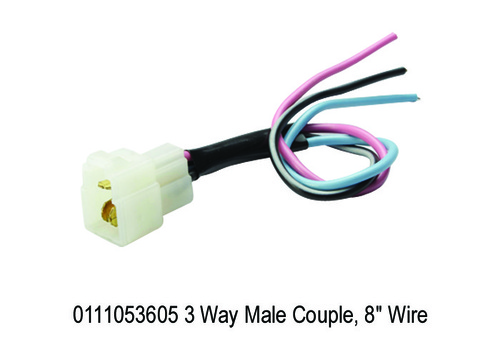 Smooth 3 Way Male Couple, 8 Wire