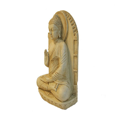 Teaching Buddha Statue / Dharmachakra Buddha In Poly Marble