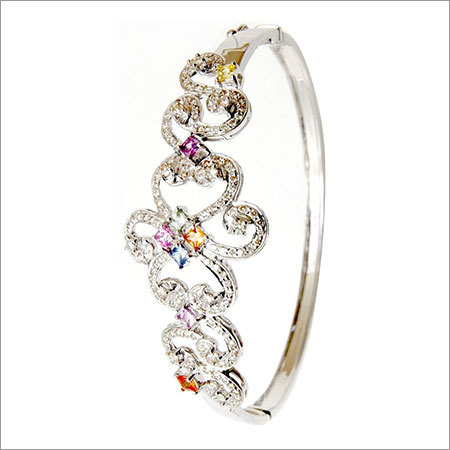 round diamond half bangle exporter