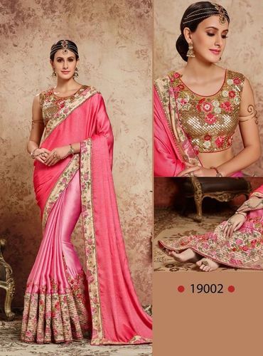 Best Way To Go stylish With Pink Georgette Saree