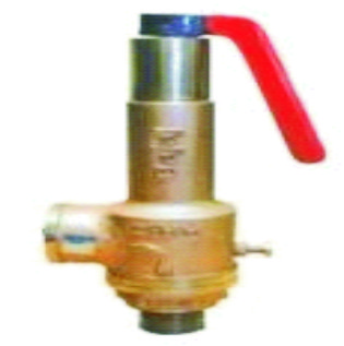Bajaj Bronze Safety Valve - IBR Certified, 250 PSIG Max Pressure, Golden Finish | Hydraulic Powered, Suitable for Gas & Water Media, Above-Ground & Underground Installation