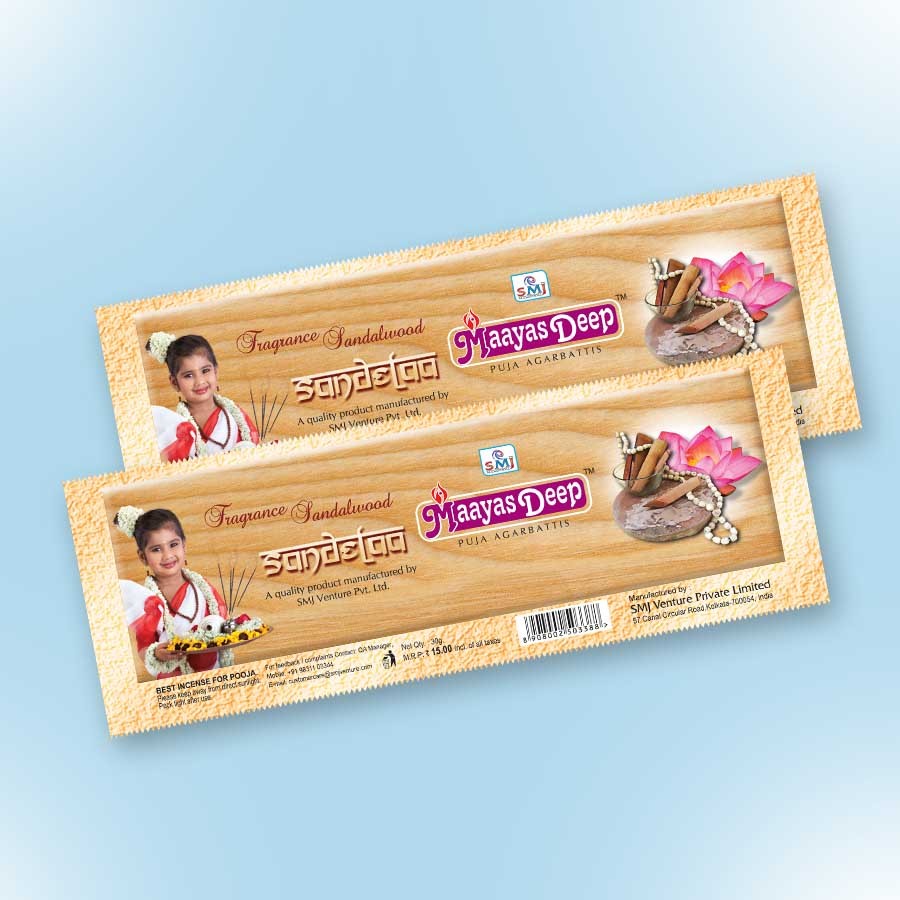 Sandelaa Agarbatti - Wood Incense Sticks, 22cm, 1 Hour Burn Time | Soothing Sandalwood Fragrance, Relaxing Aroma, Pure Ambience