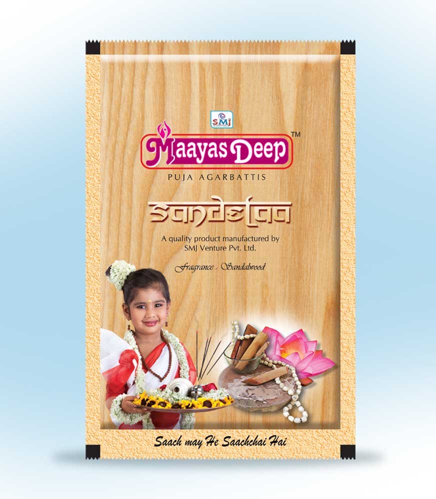 Sandelaa Agarbatti - Wood Incense Sticks, 22cm, 1 Hour Burn Time | Soothing Sandalwood Fragrance, Relaxing Aroma, Pure Ambience
