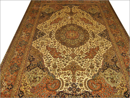 Sunrise - Wool Blend 6x9 ft Gold | Intricate Design, Durable, Soft Texture, 120 KPSI Knot Density, 10 mm Pile Height Woven Rug