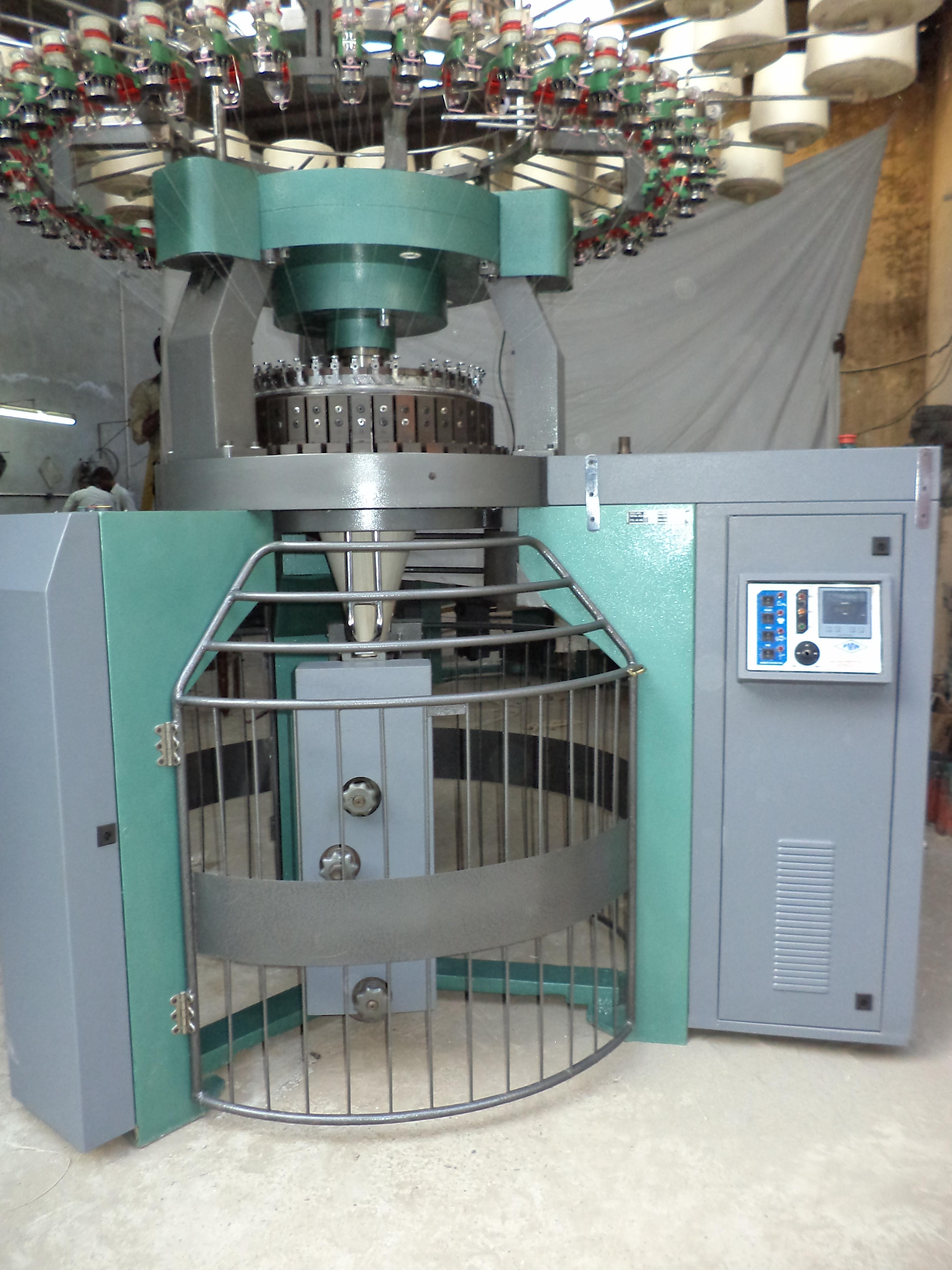 Circular Knitting Machine Double Jersey Interlock - Diameter 8 To 44 Inches, Gauge Upto 32, Feeder 2/2.5 Per Inch, Schneider Control Panel, Siemens Motor, Cnc Precision, Reliable Operation, Efficient Winder System