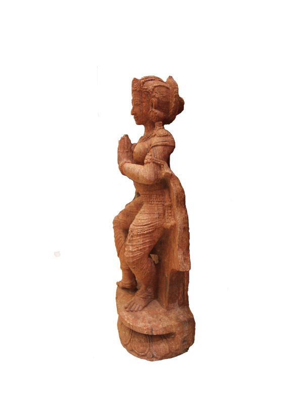 Red Stone Statue