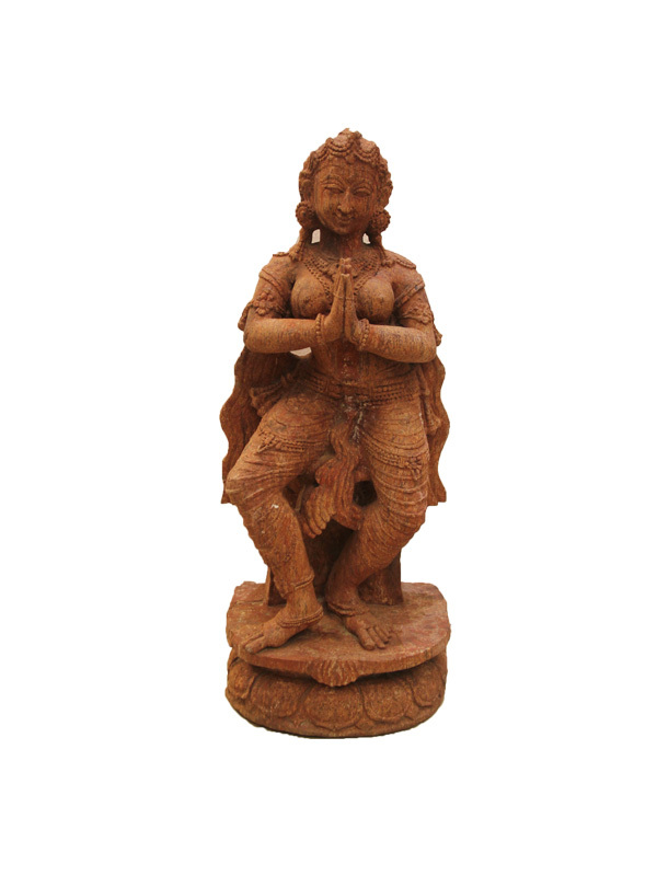 Red Stone Statue