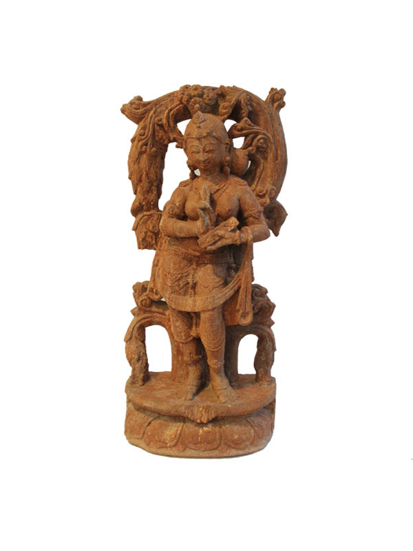 Red Stone Statue