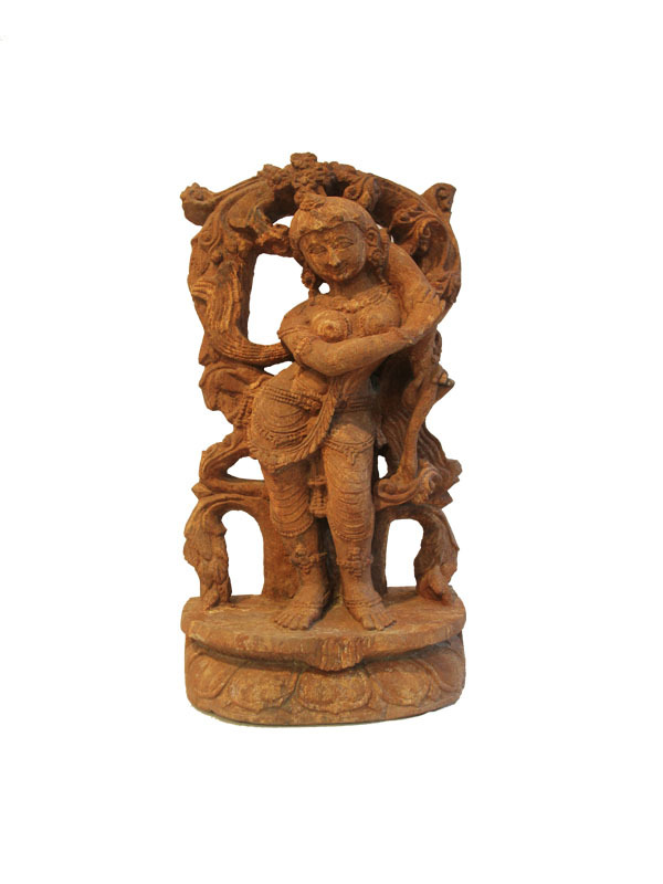 Red Stone Statue