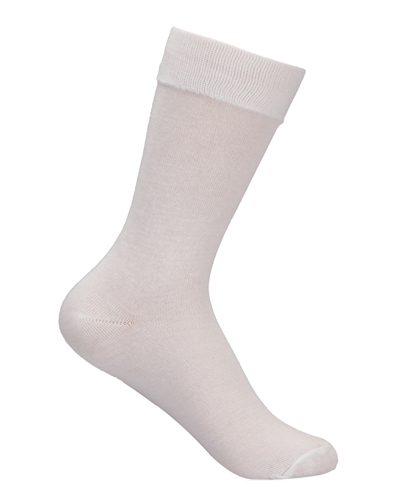 Calf Length Single Color Fine Cotton Socks