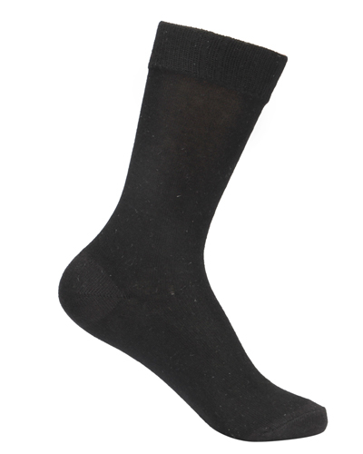 Calf Length Single Color Fine Cotton Socks