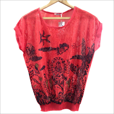 Printed Poly Georgette Top