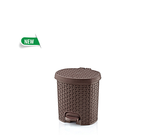 Plastic Rattan Pedal Dustbin No.0  ( 3 Lt)