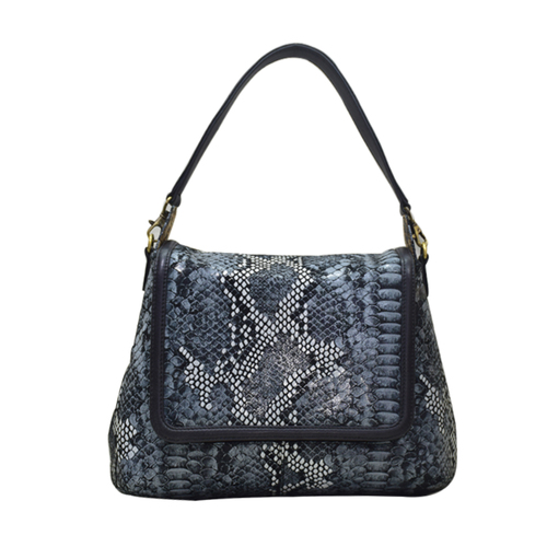 लेदर शोल्डर बैग स्नेक प्रिंटेड डिज़ाइन: आधुनिक