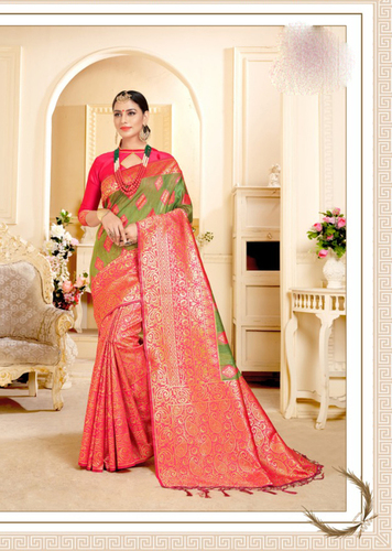 Multi Classic Linen Banarasi Silk Sarees