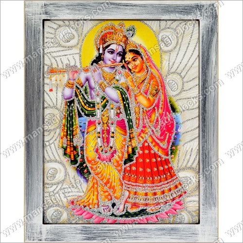 सजावटी राधा कृष्ण 3D फ्रेम