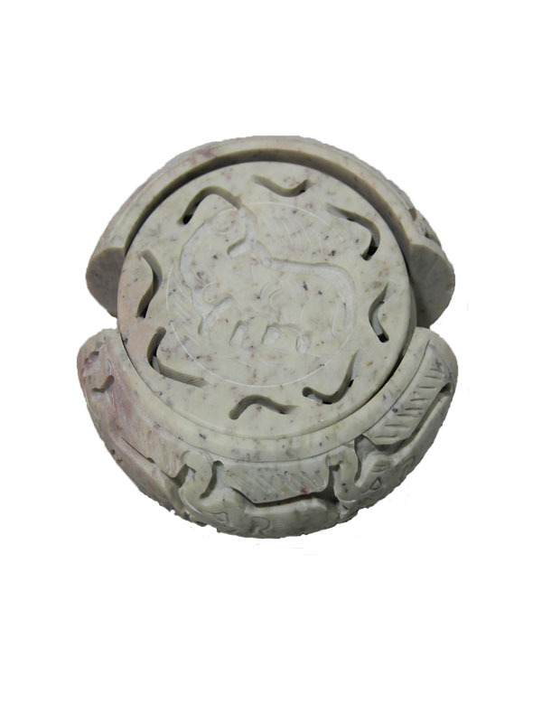 Soapstone Carved Tea Coaster Set