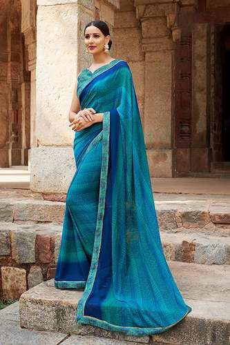 Printed Georgette Saree