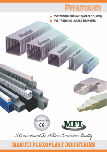 PVC Cable Channels - Rigid PVC, 15x15 mm to 150x150 mm, Light Grey | Non-Corrosive, Rust Proof, Perforated Through, Easy to Fix