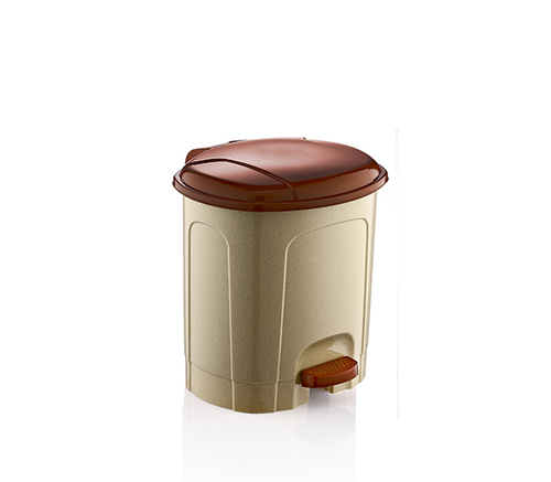 Pedal Dustbin No.3 - 21L Size 35x29x42cm | Plastic Material, Available in White, Brown, and Medium Gray