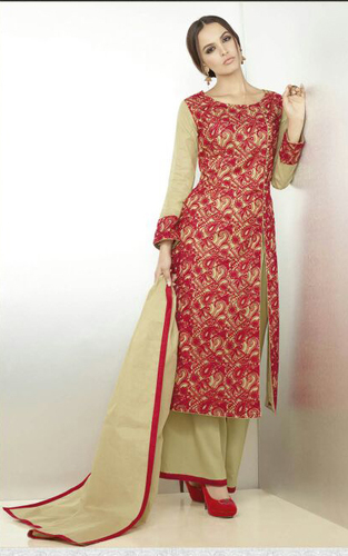 Green Designer Organdy Plazzo Style Suit
