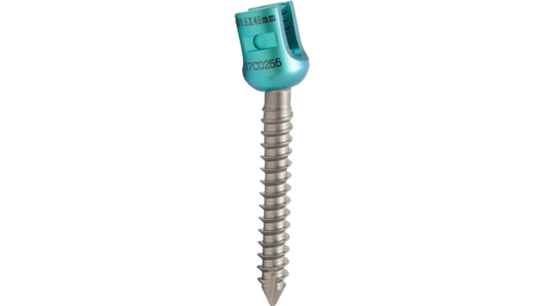 Silver And Green Single Lock Polyaxial Screw