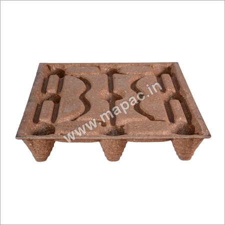 ब्राउन स्पेस सेविंग कंप्रेस्ड वुड पैलेट