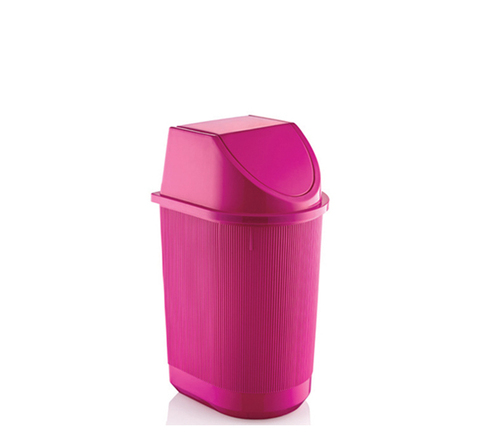Clink Dustbin 6ltr - Plastic, 20x18.5x33 cm, Brown, M.Gray, L, Cream | Box Quantity 36 pcs, Weight 16.63 kg, Size 41x55.5x74h cm