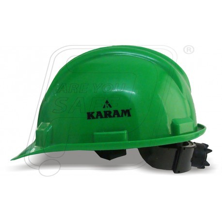 Safety Helmet With Ratchet Adjustment