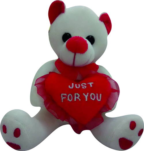 दिल के साथ सिंथेटिक फाइबर क्लासिक भालू