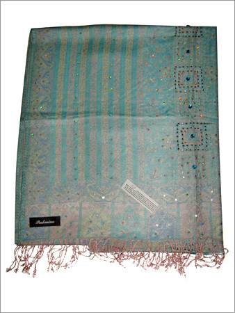 Striped Viscose Stole - Luxurious Fabric With Elegant Sequin Work | Ideal Accessory For Women