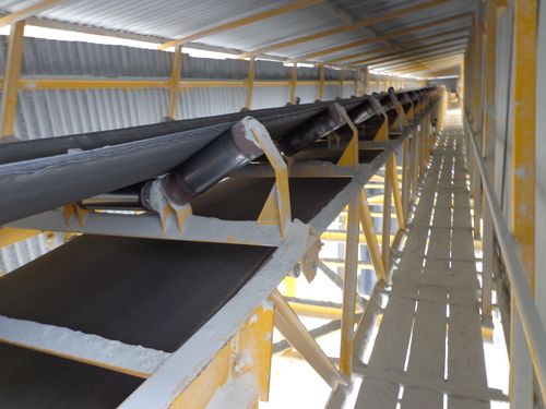 Conveyor Belt - Metal Construction, 220-440 Voltage | Grey and Yellow Belt Design